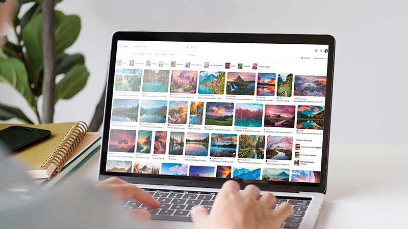Pesquisar imagens na internet